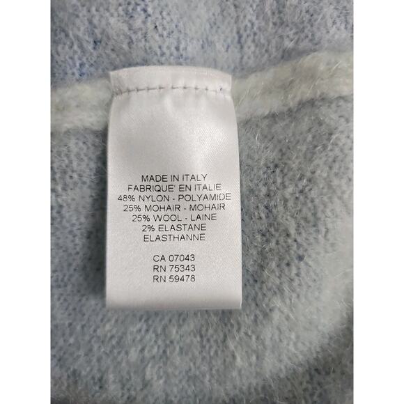 Bianco&Blu ~Woman Size L~ Argyre Blue Mohair Blend Sweater Luxury Made in Italy. - Picture 11 of 13